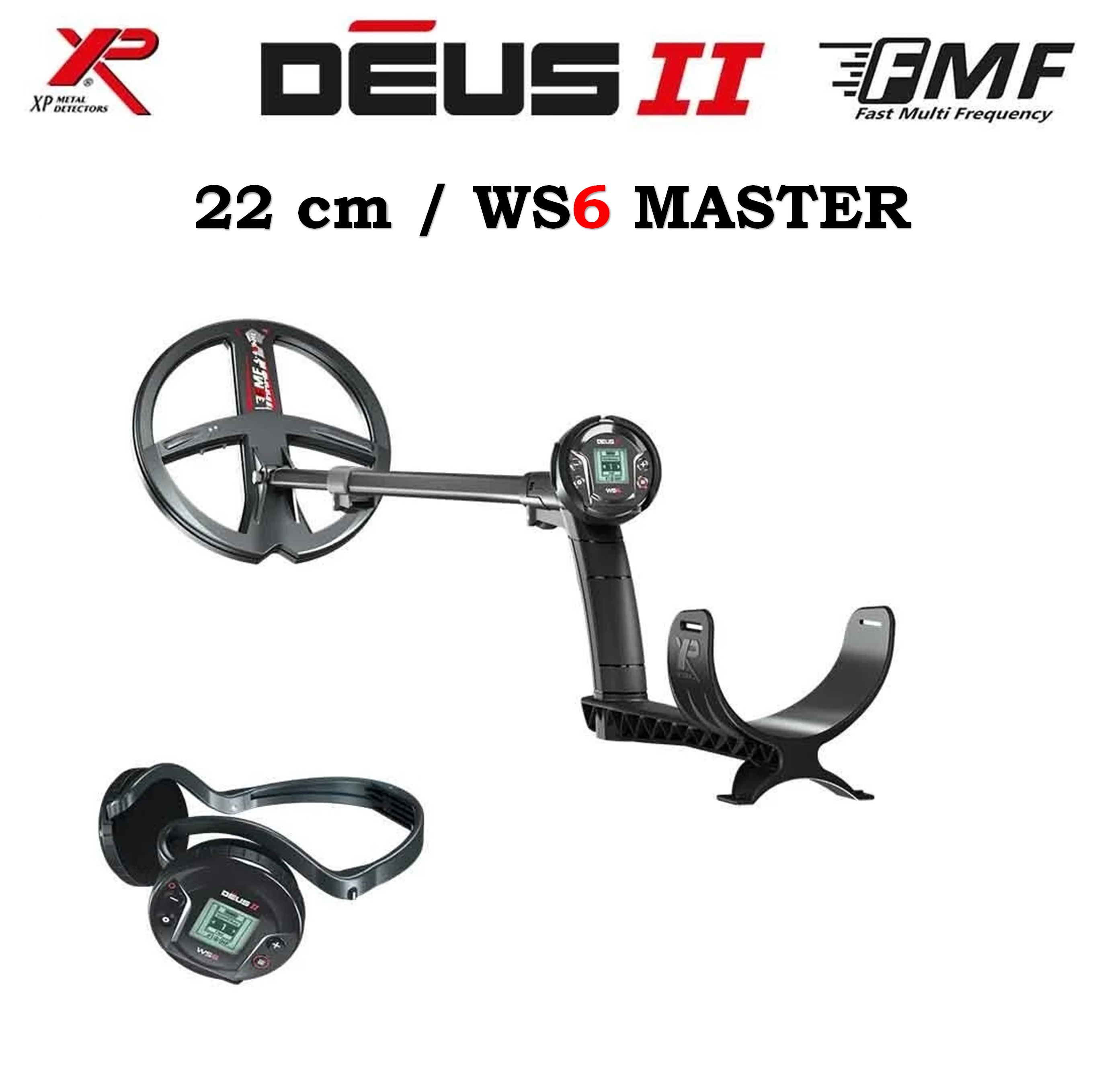 Deus 2 Dedektör - 22,5cm FMF Başlık, WS6 Master