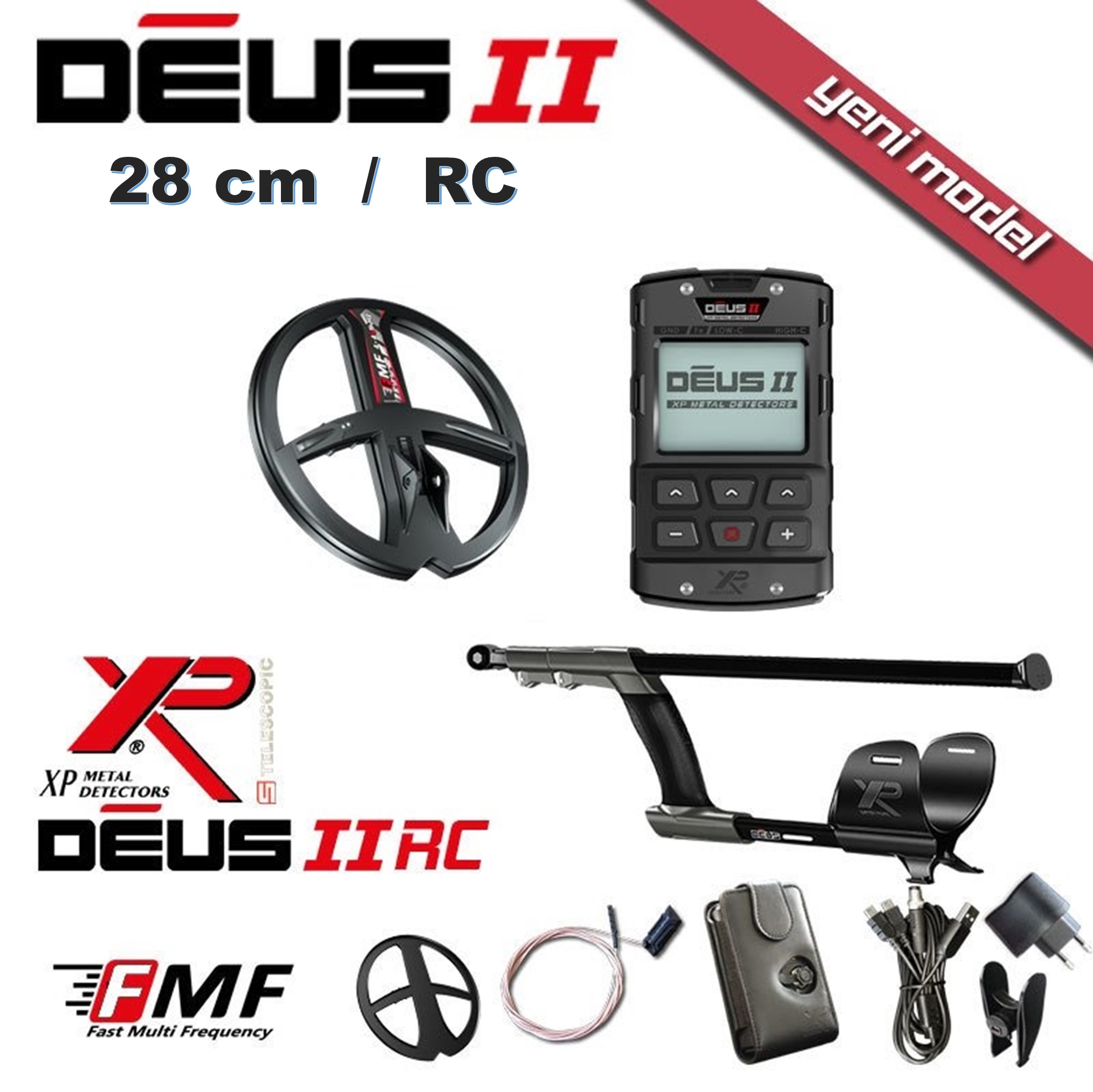 Deus 2 Dedektör - 28cm FMF Başlık, Ana Kontrol Ünitesi