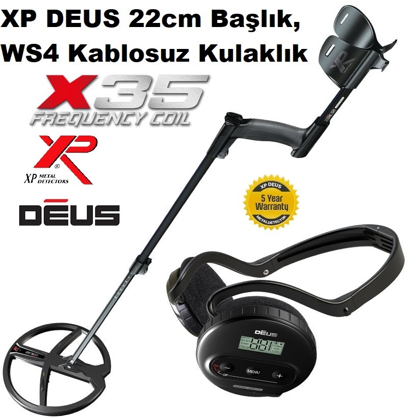 XP DEUS - 22,5cm X35 Başlık, WS4 Kulaklık